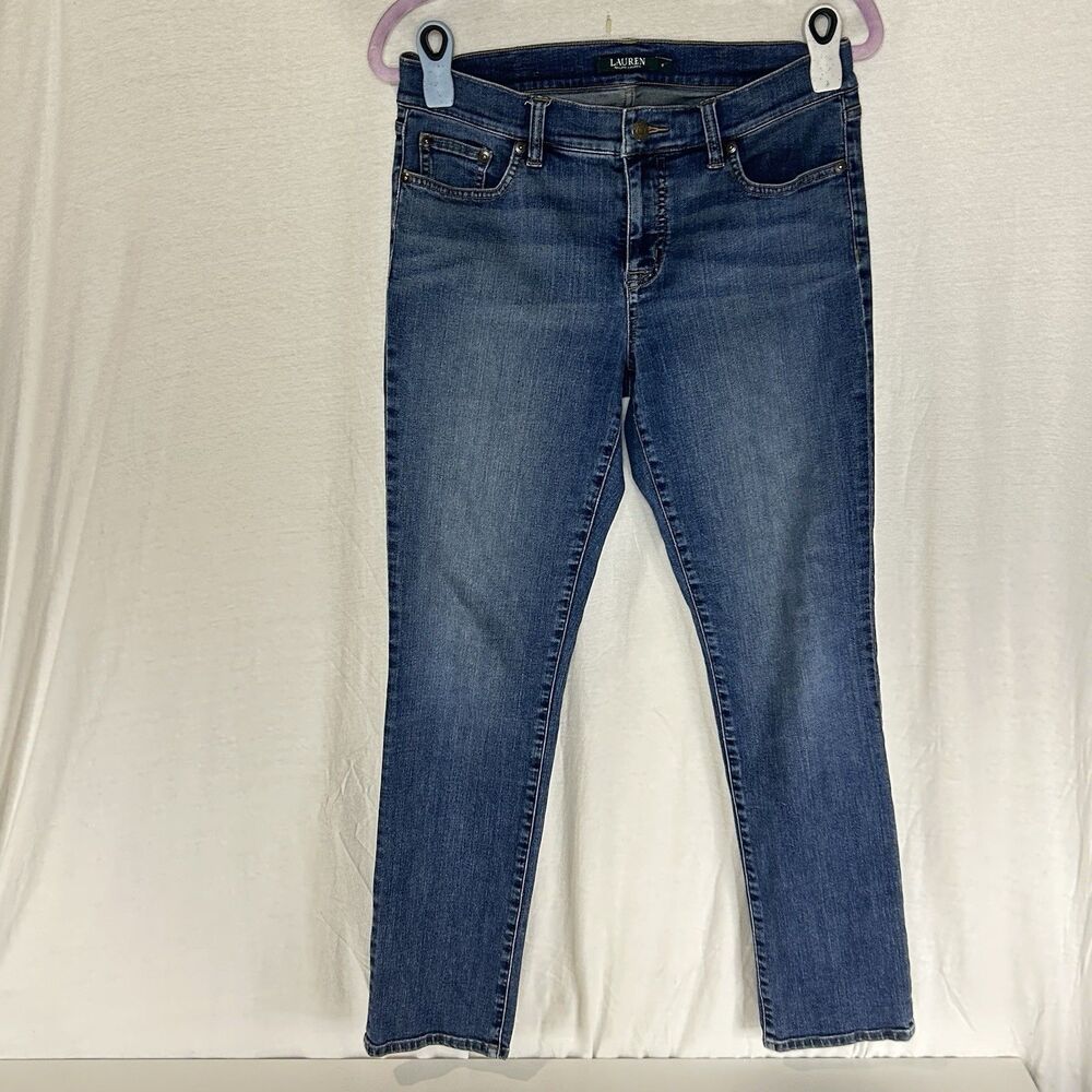 Lauren Ralph Lauren Women’s Size 8 Modern Straight Ankle Blue Jeans Medium Wash